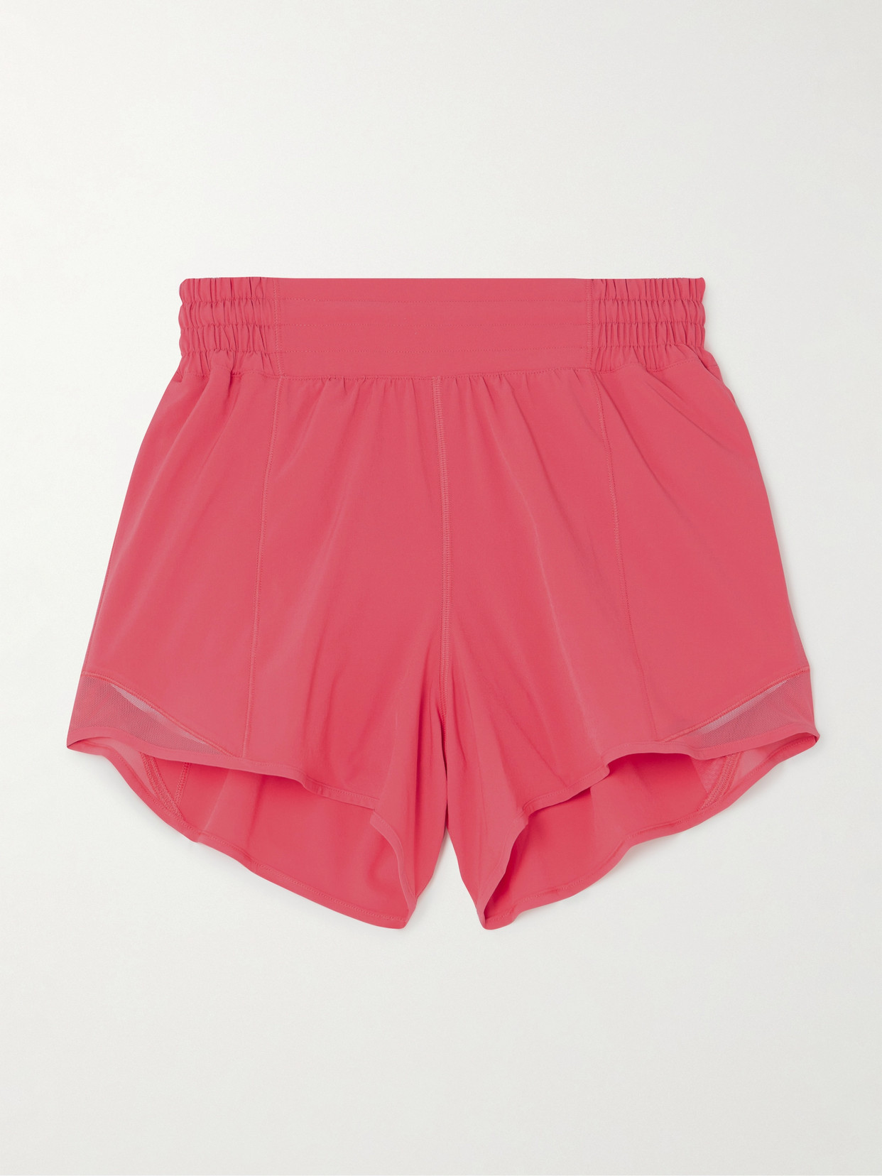 Lululemon Hotty Hot High-rise Mesh-paneled Stretch Recycled-swift&trade; Shorts In Pink