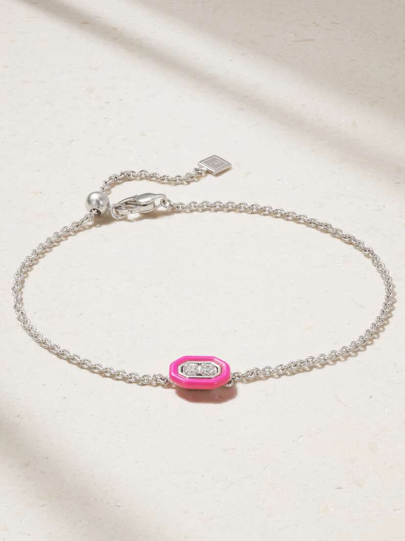 EÉRA Roma White Gold, Diamond And Enamel Bracelet -  - One size