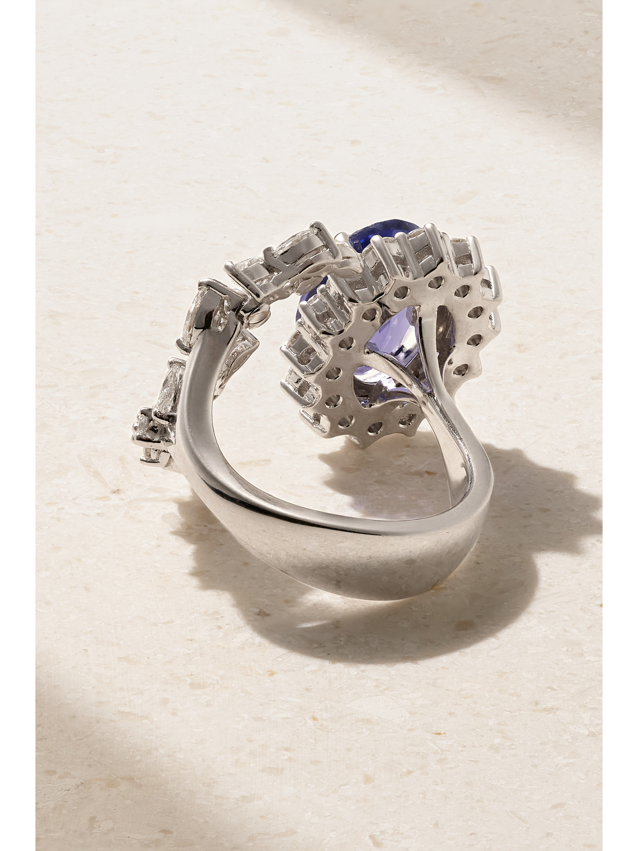 Shop Yeprem Reign Supreme 18-karat White Gold, Sapphire And Diamond Ring