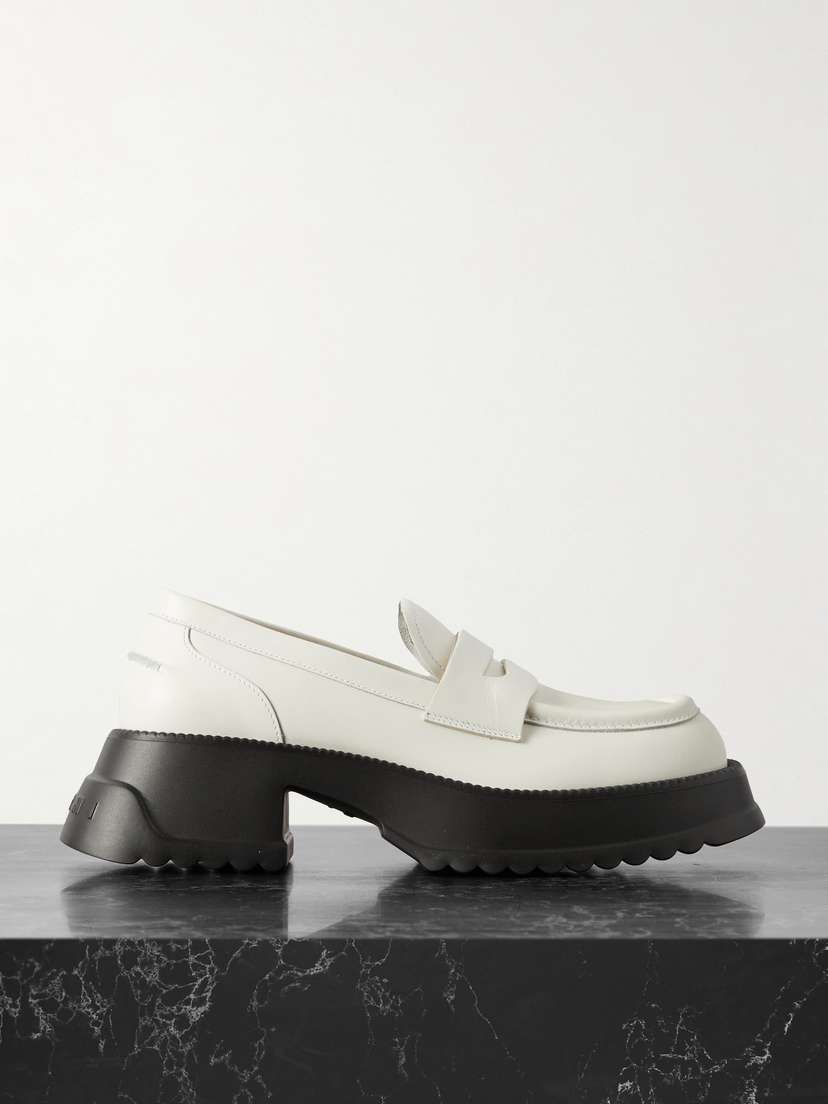 Marni Exaggerated-sole Leather Loafers