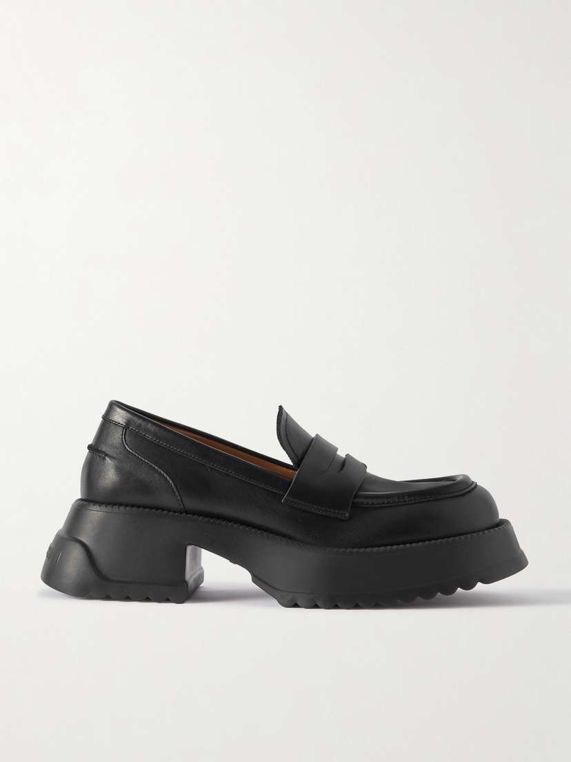 Marni Exaggerated-sole Leather Loafers