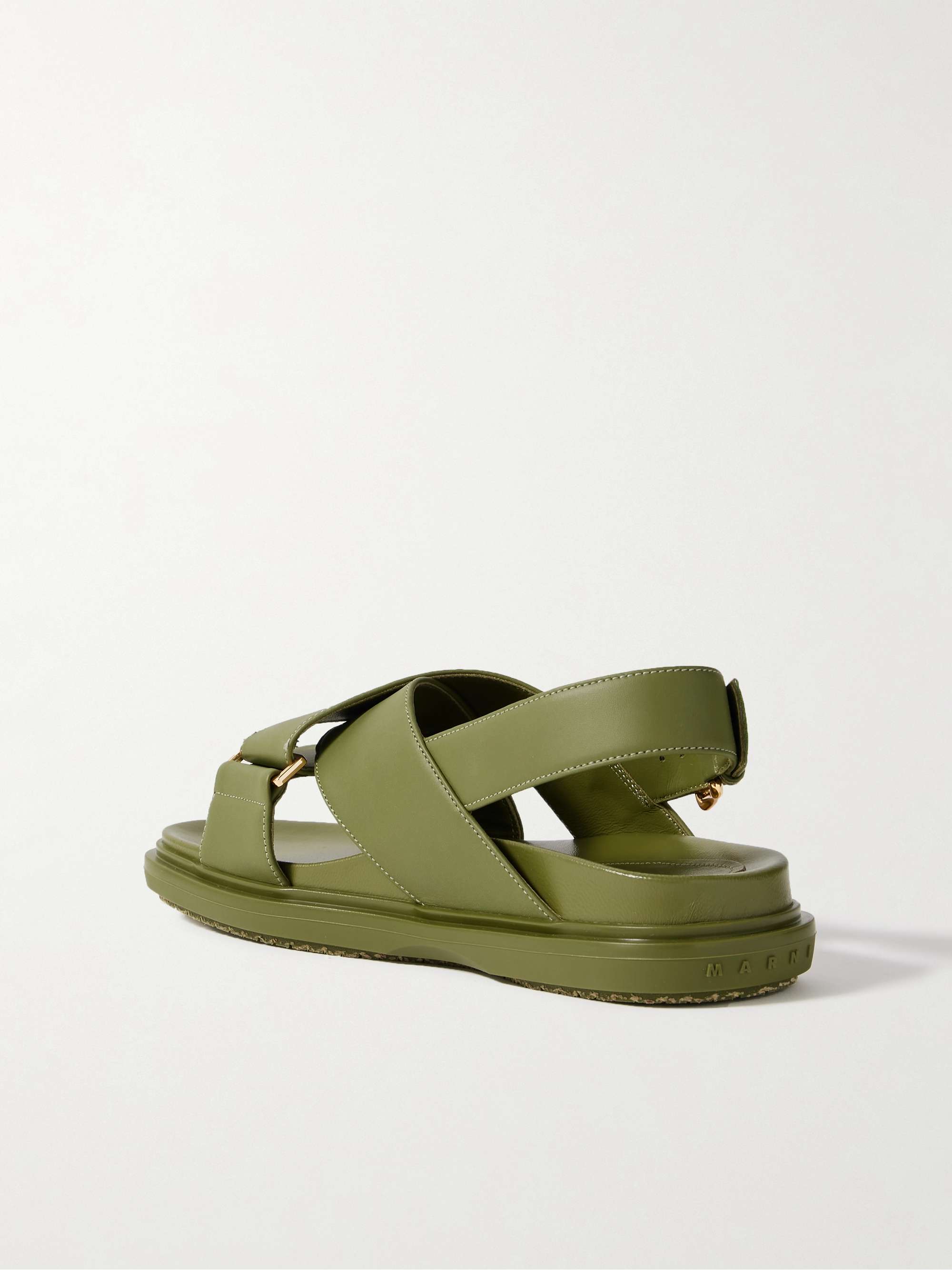 MARNI Fussbett denim slingback sandals