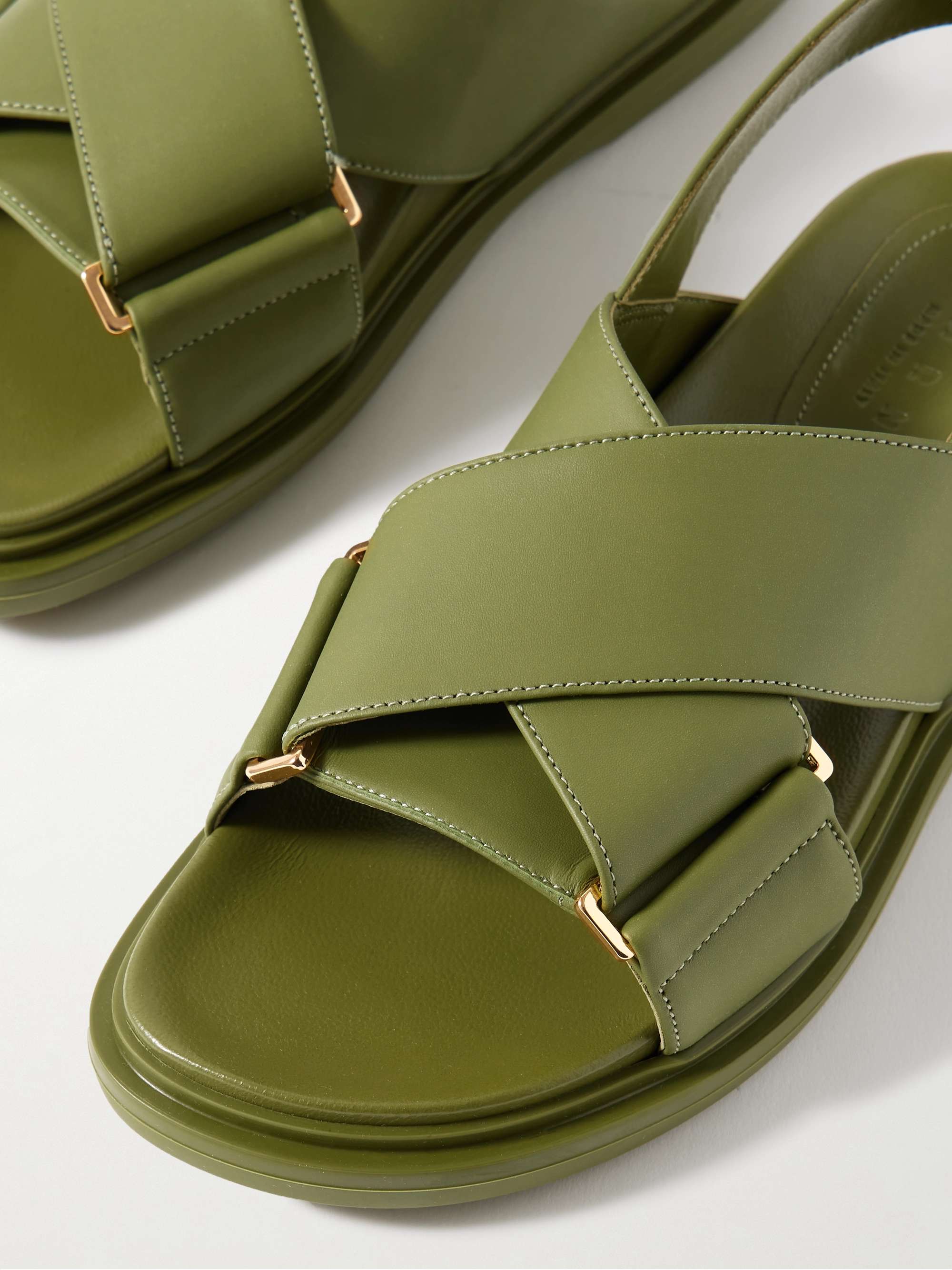 MARNI Fussbett denim slingback sandals