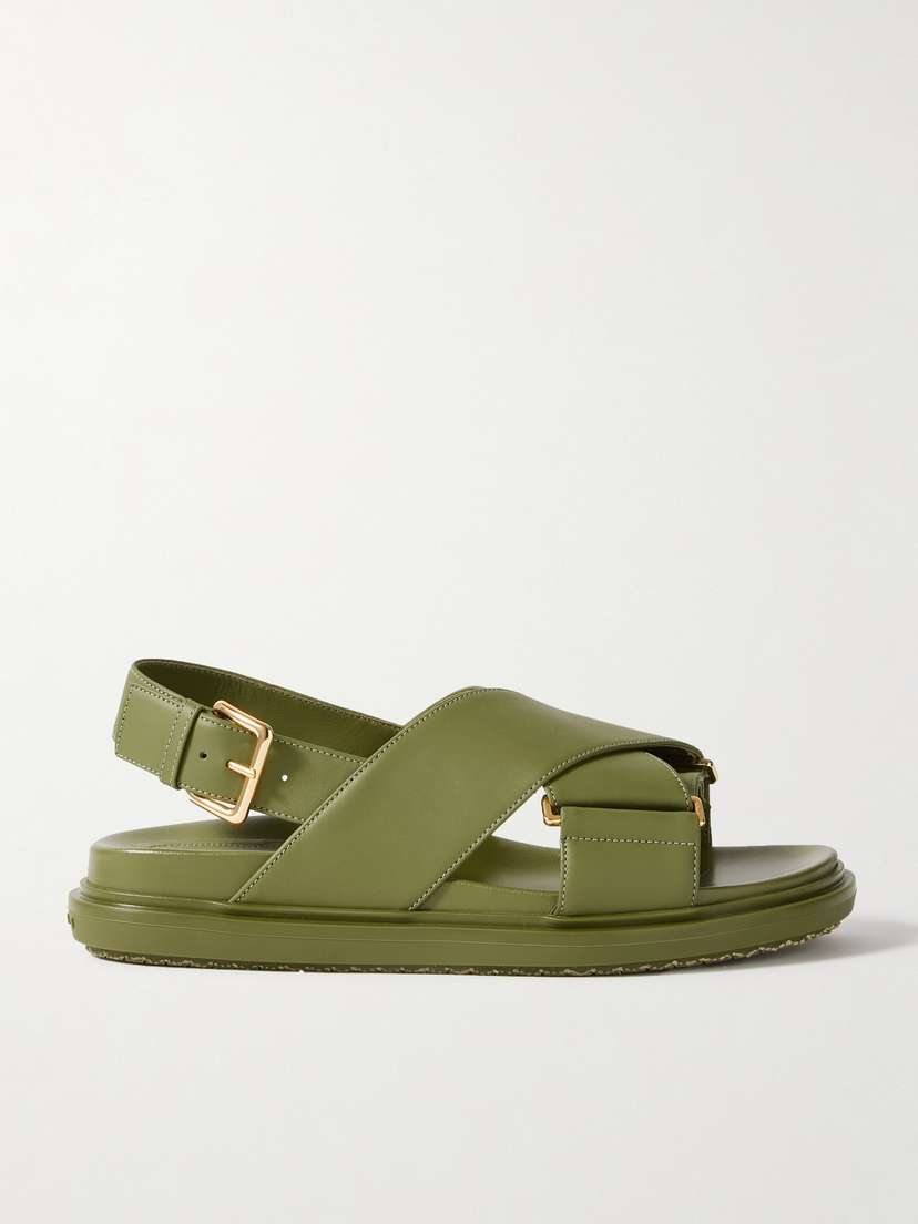 Marni Fussbett Leather Slingback Sandals