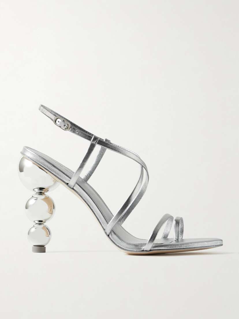 Cult Gaia Robyn Metallic Leather Sandals