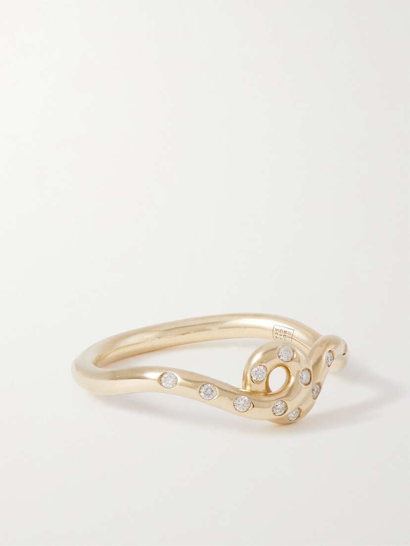 Bea Bongiasca Wave 9-karat Gold Diamond Ring