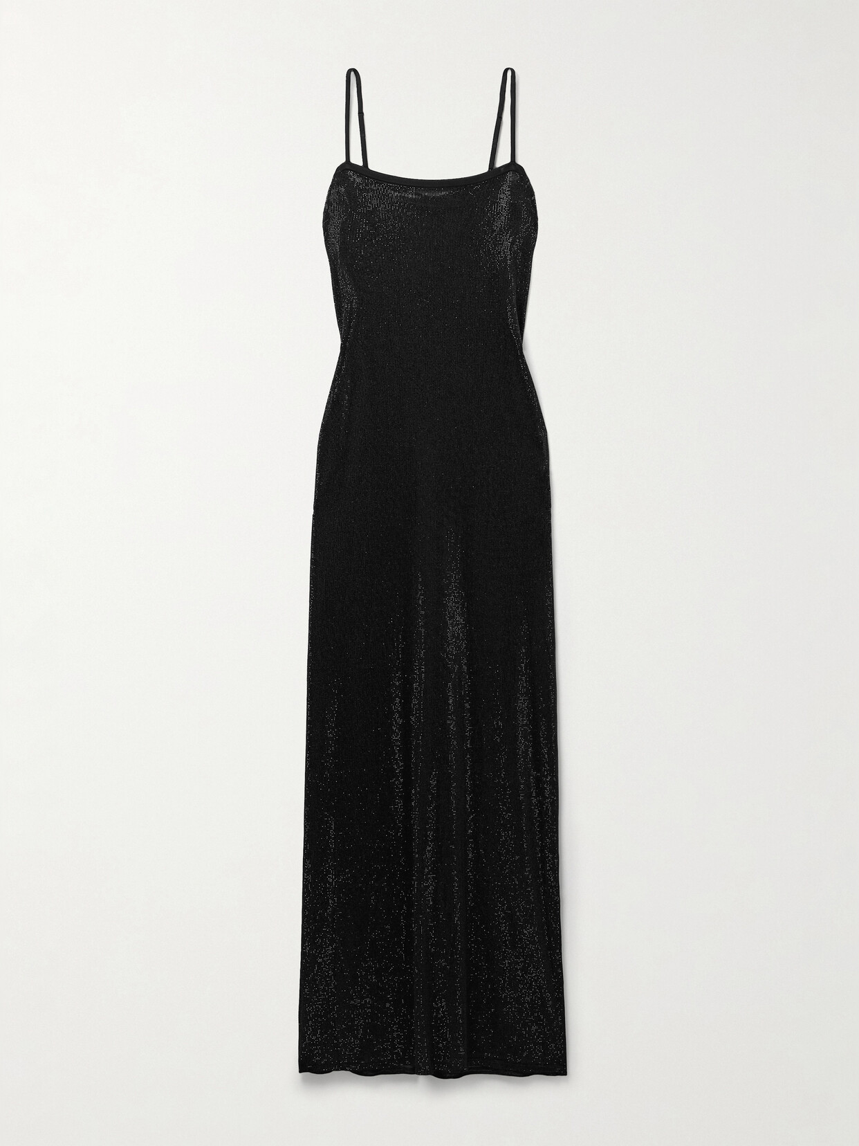 Shop Alexander Wang Crystal-embellished Jersey Midi Dress In Black