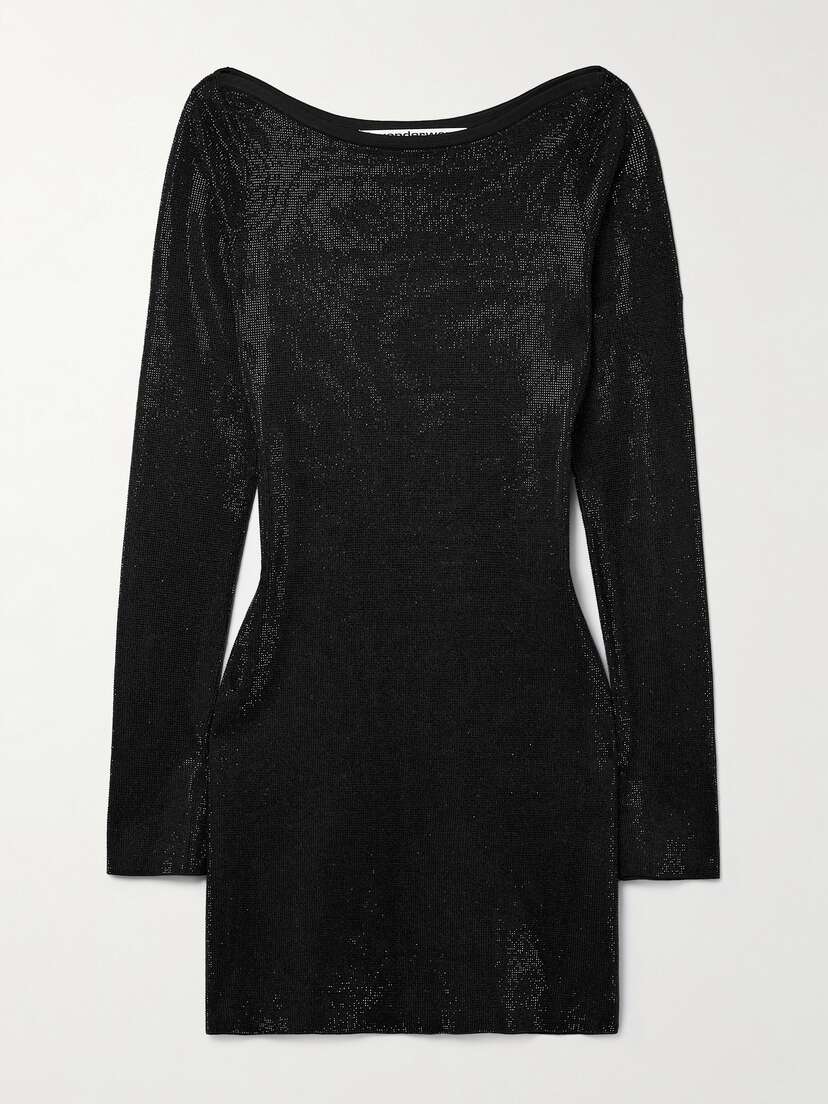 Alexander Wang Crystal-embellished Jersey Mini Dress