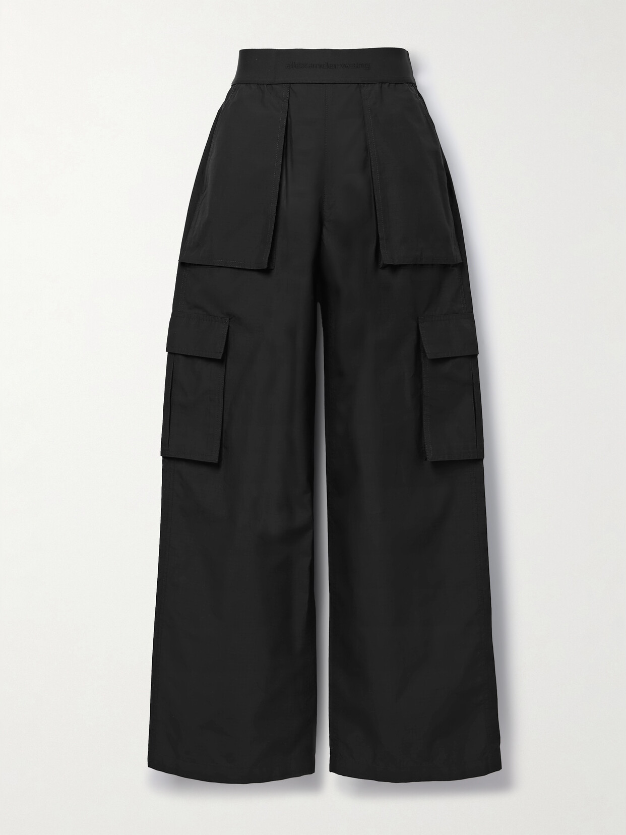 Alexander Wang - Cotton-blend Ripstop Wide-leg Cargo Pants - Black