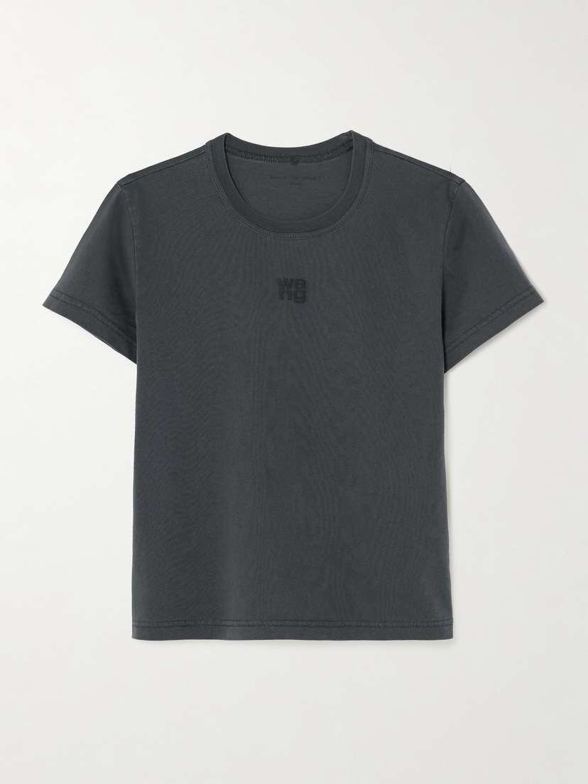 alexanderwang.t Essential Embroidered Cotton-jersey T-shirt