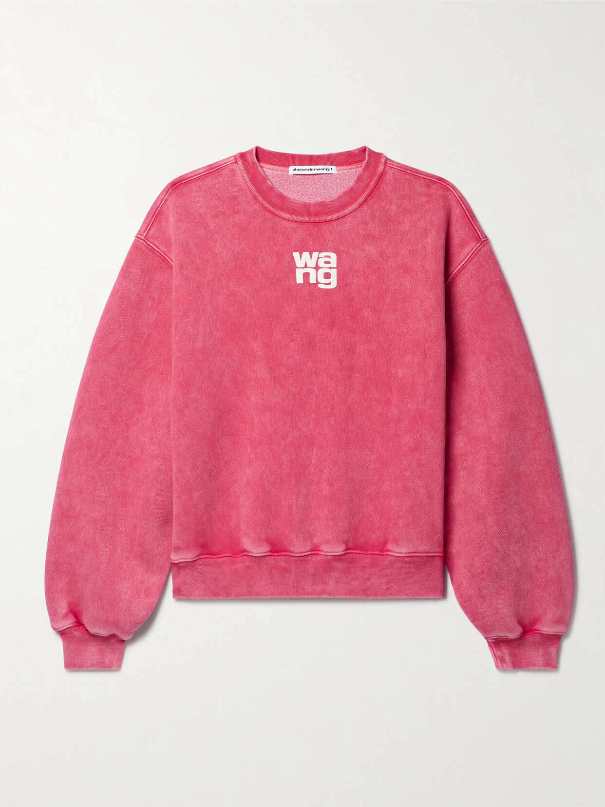 alexanderwang.t Printed Cotton-blend Jersey Sweatshirt - Pink