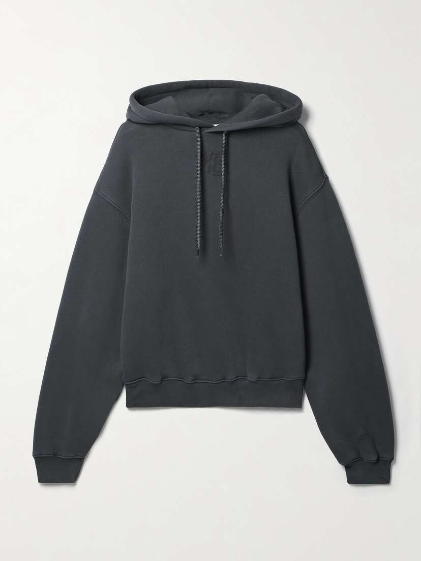 alexanderwang.t Essential Printed Cotton-blend Jersey Hoodie
