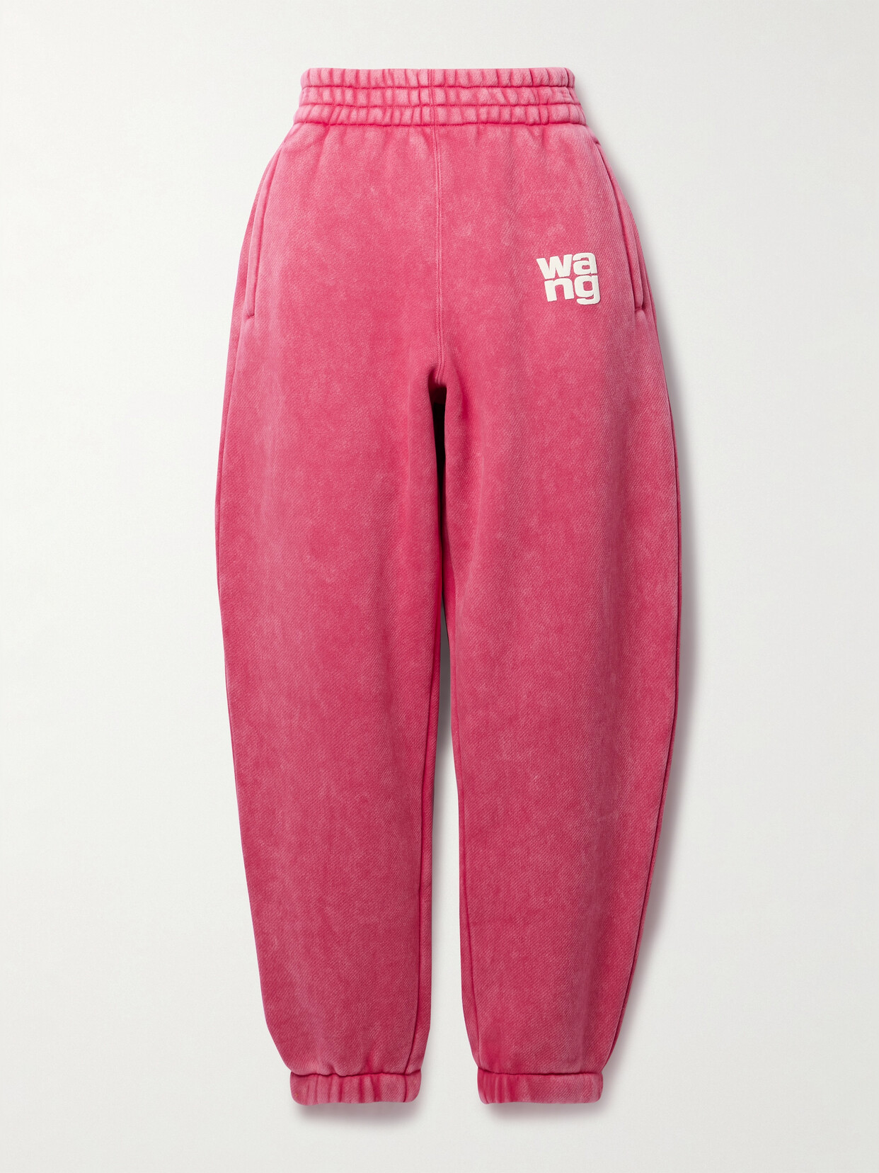 Alexander Wang T Essential Cotton-blend Track Trousers In Pink