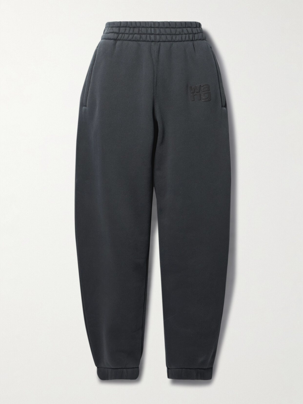 Alexander Wang T Essential Cotton-blend Track Pants In Gray