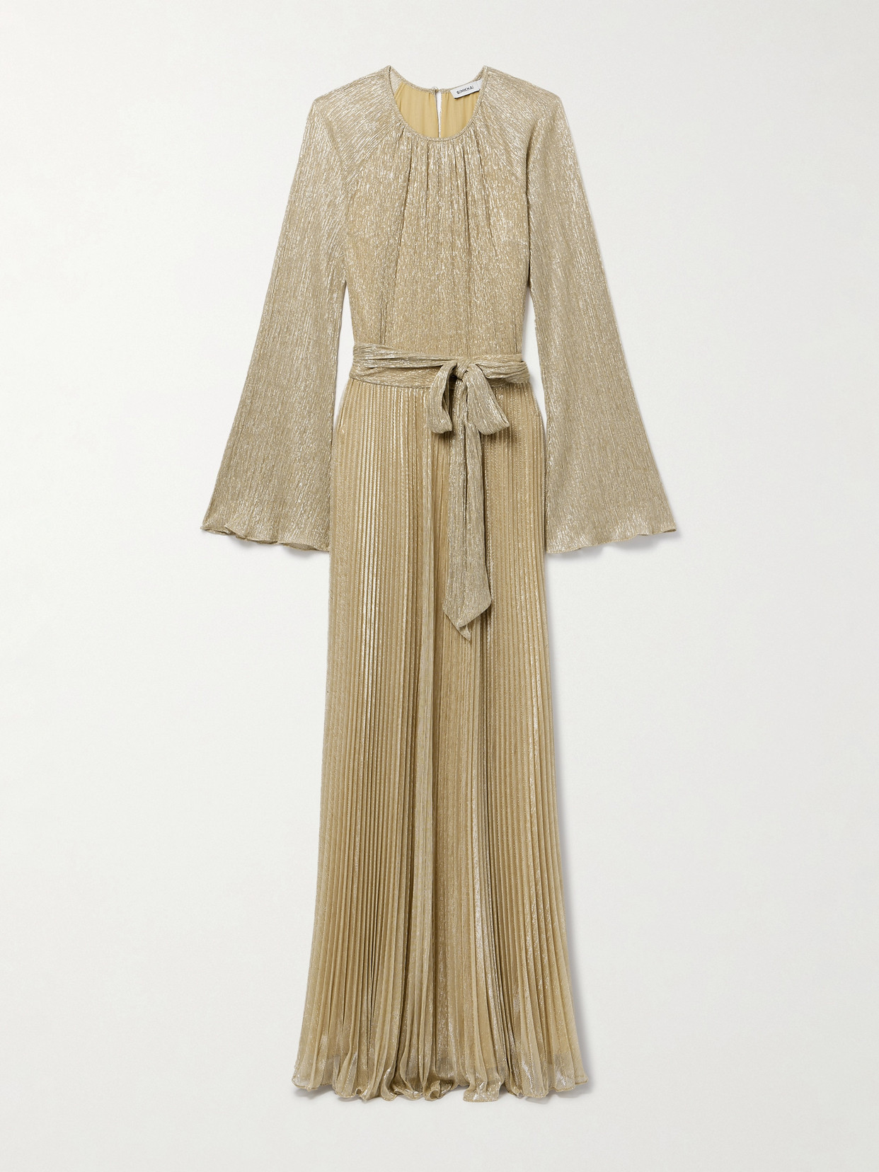 SIMKHAI - Belted Lamé Gown - Gold