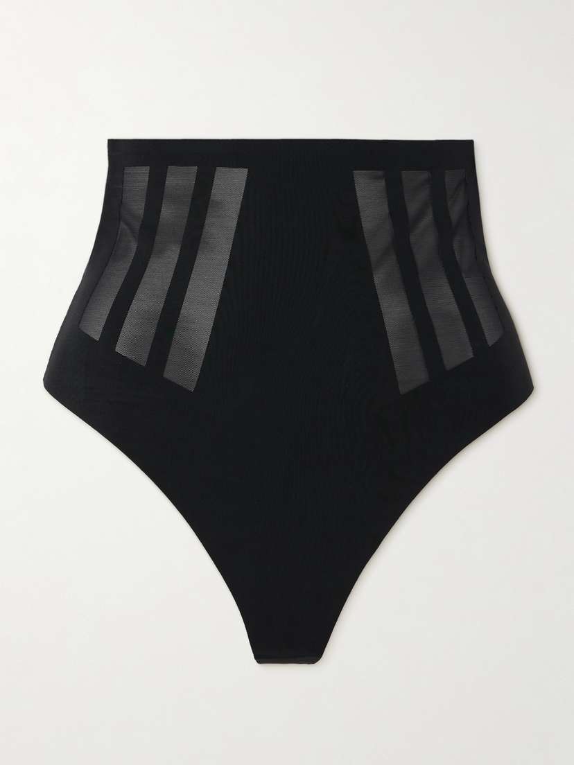 Commando Luxe Control Stretch Mesh-trimmed Tech-jersey Thong