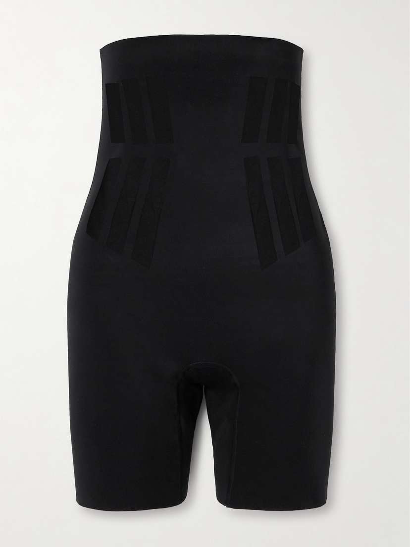 Commando Luxe Control Stretch Mesh-trimmed Tech-jersey Shorts - x small