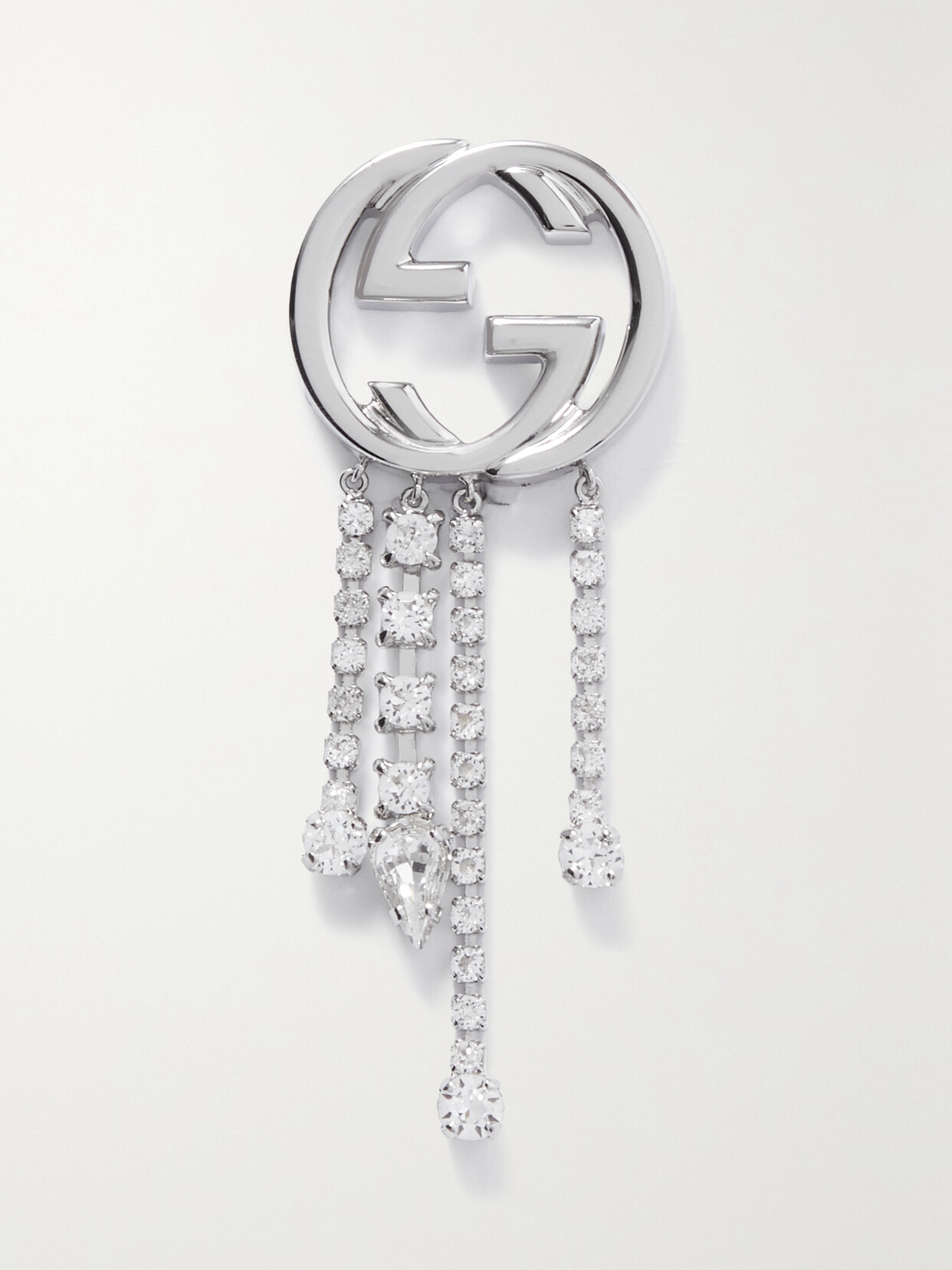 Gucci -tone Crystal Single Clip Earring