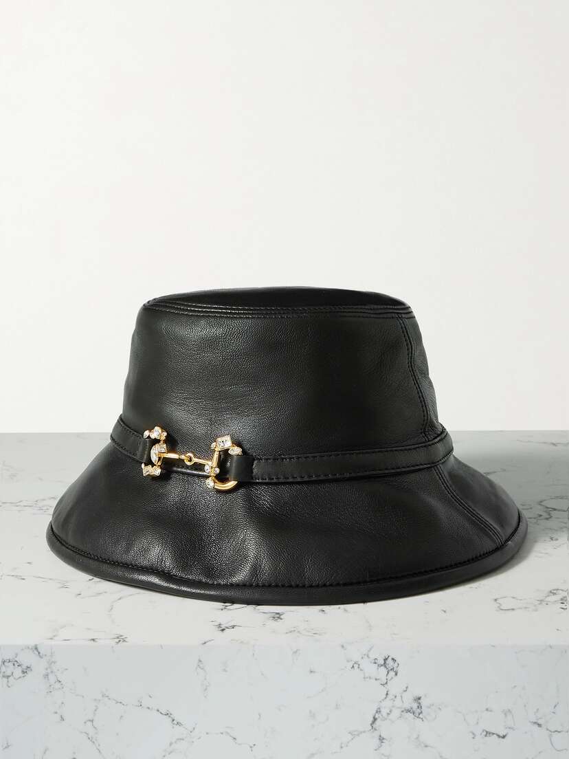 Gucci Horsebit-detailed eather Bucket Hat