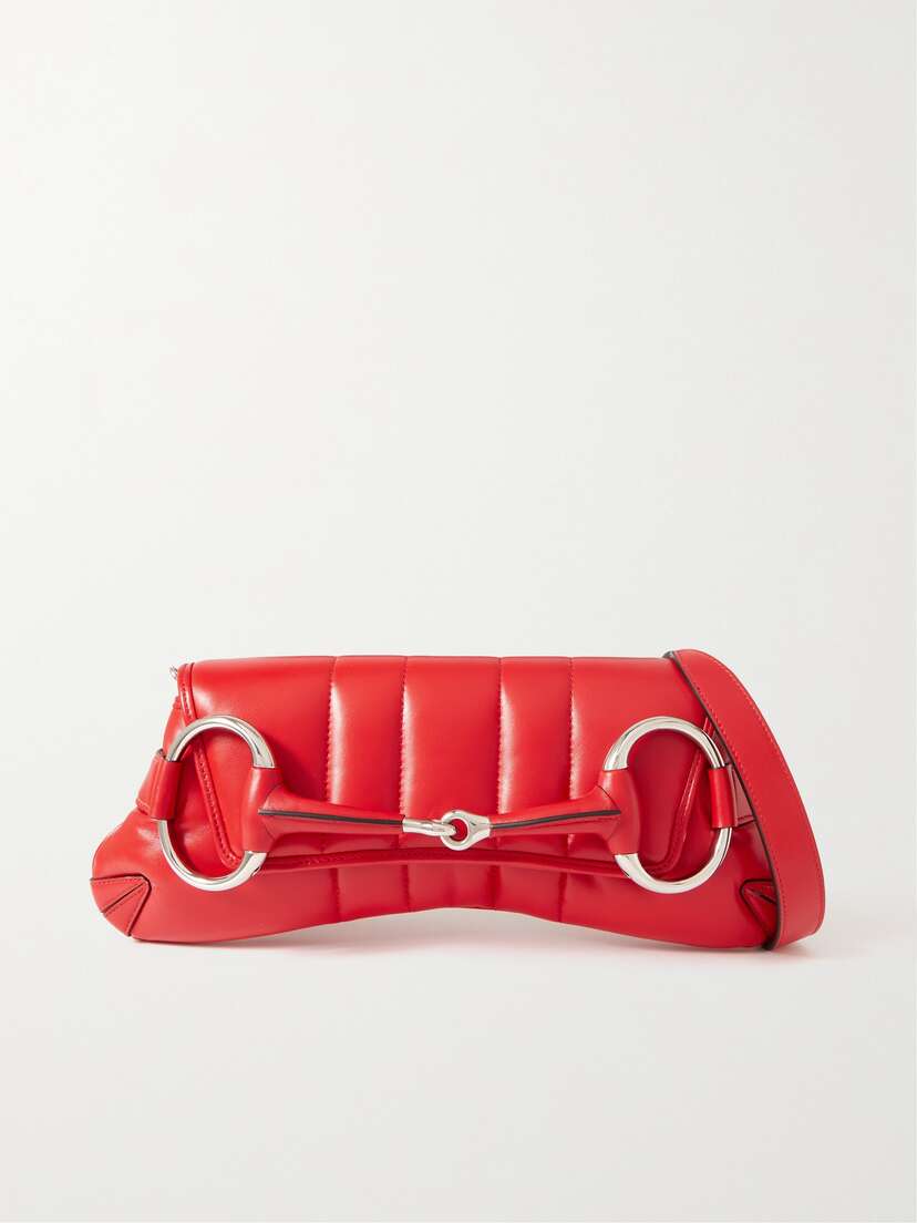 Gucci Horsebit Embellished Quilted Leather Shoulder Bag