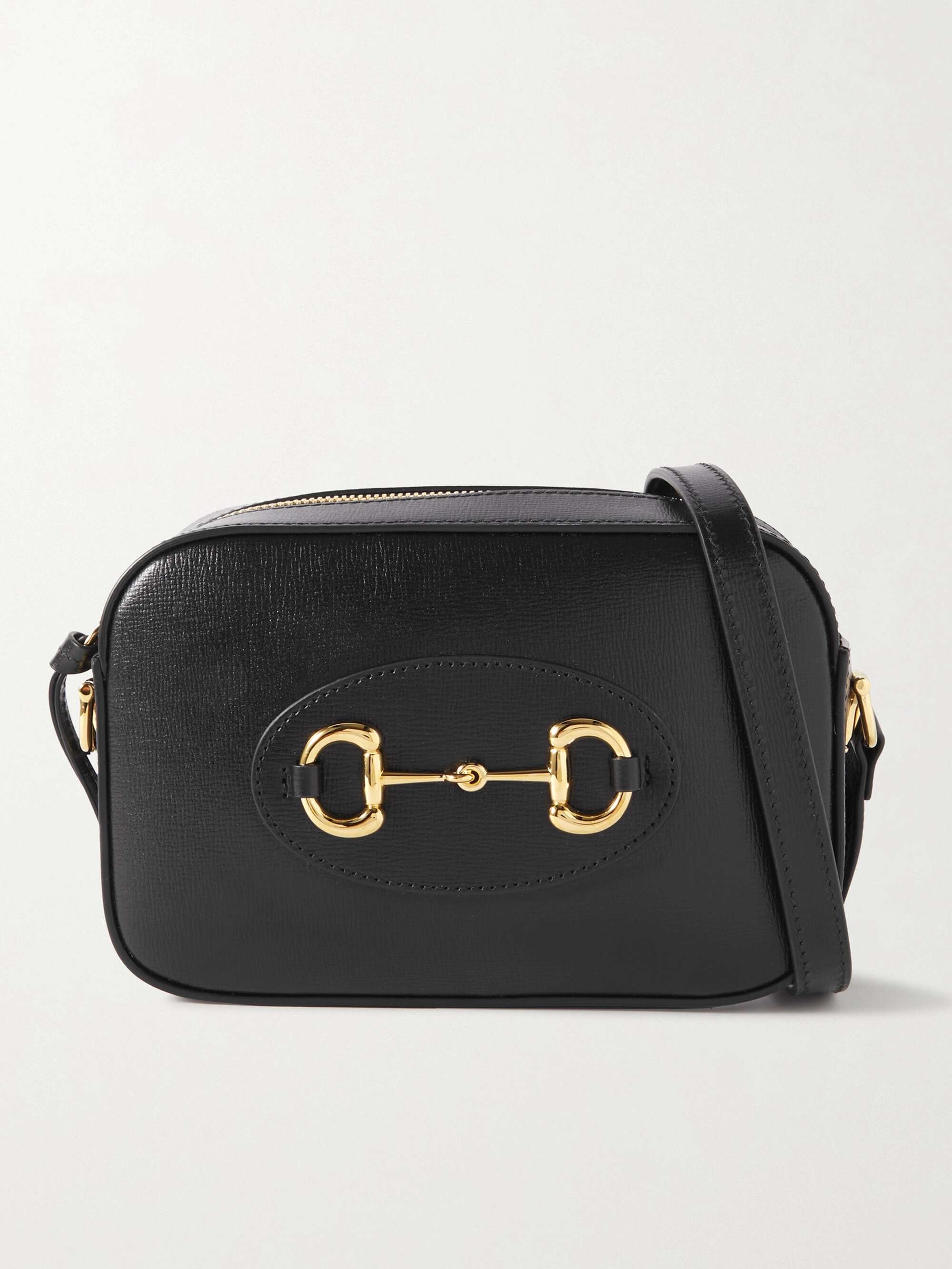 GUCCI 1955 horsebit-embellished textured-leather bag | NET-A-PORTER