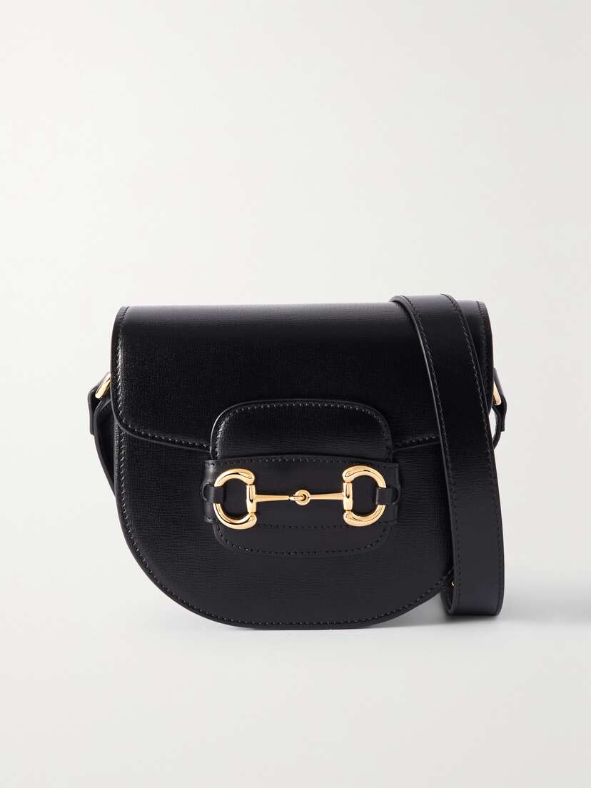 Gucci Horsebit 1955 Embellished Textured-leather Shoulder Bag