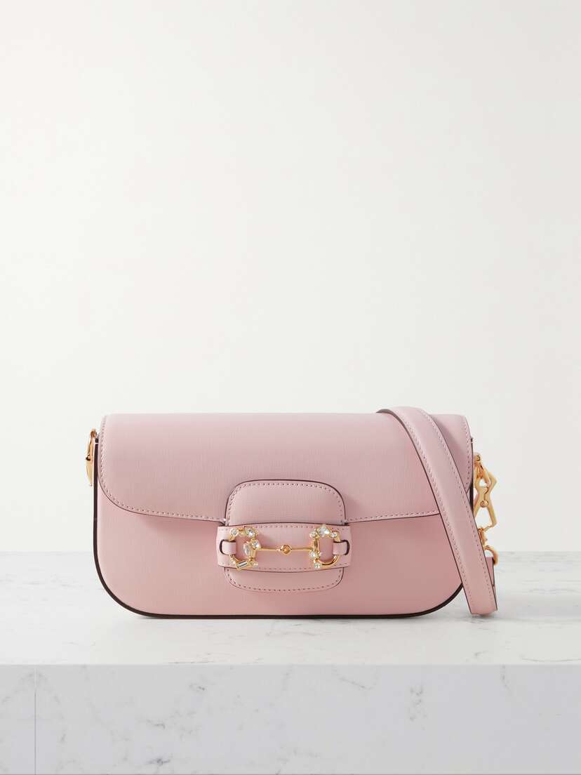 Gucci Horsebit 1955 Embellished Leather Shoulder Bag