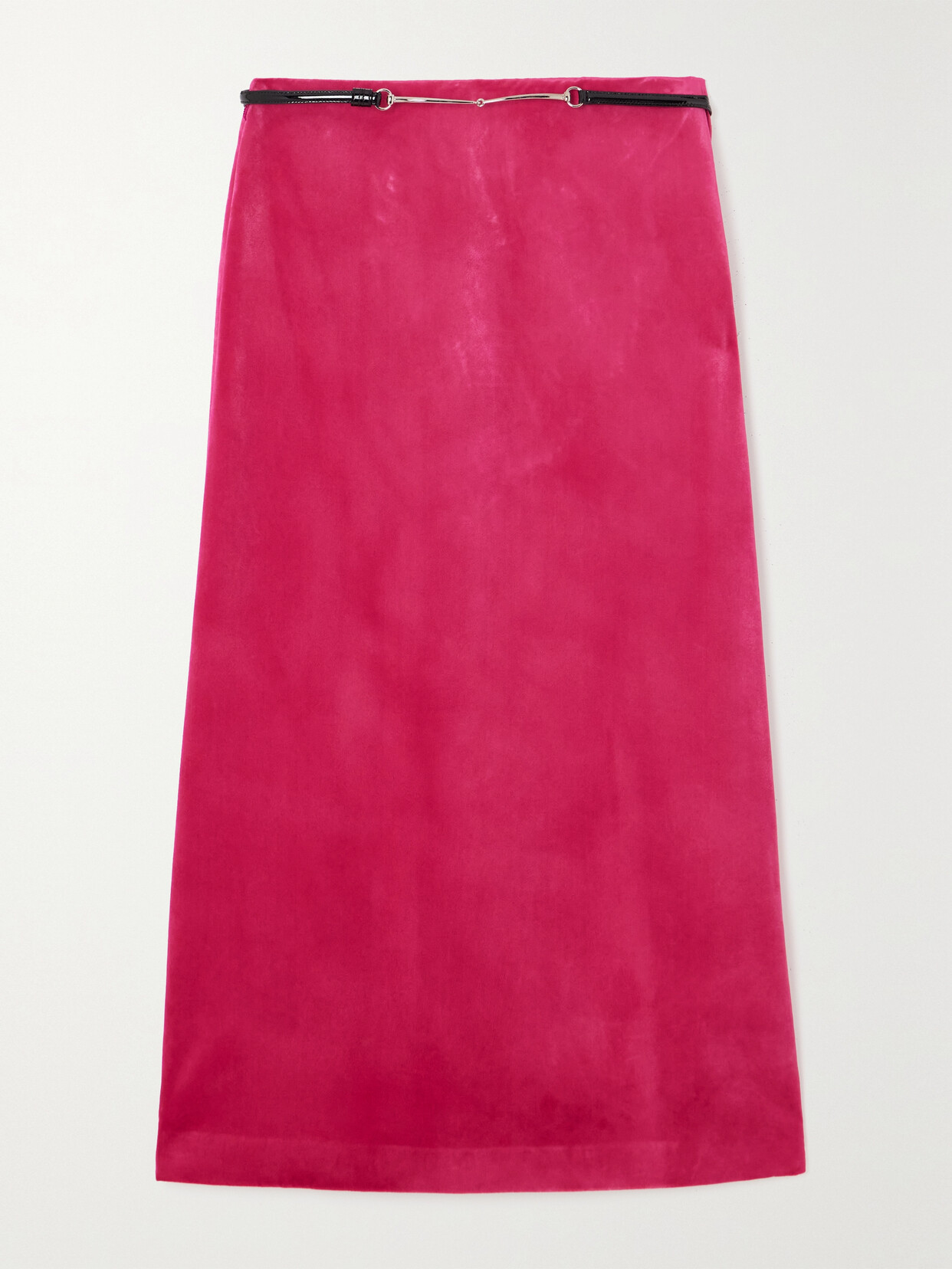 Gucci Horsebit-detailed Velvet Maxi Skirt