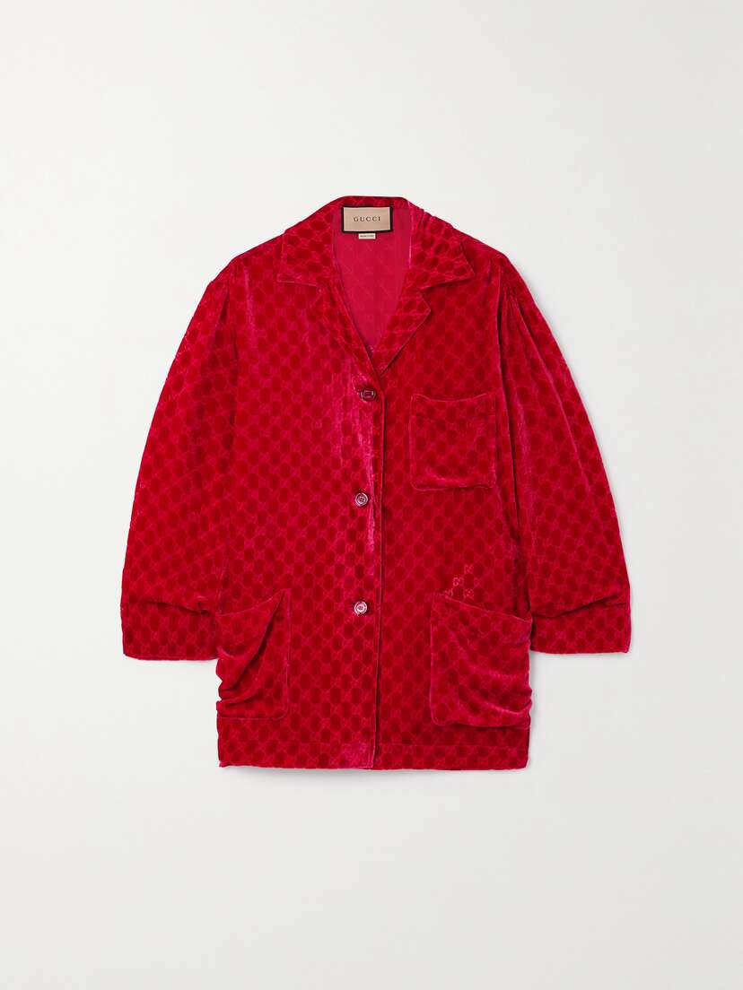 Gucci Devoré-velvet Shirt