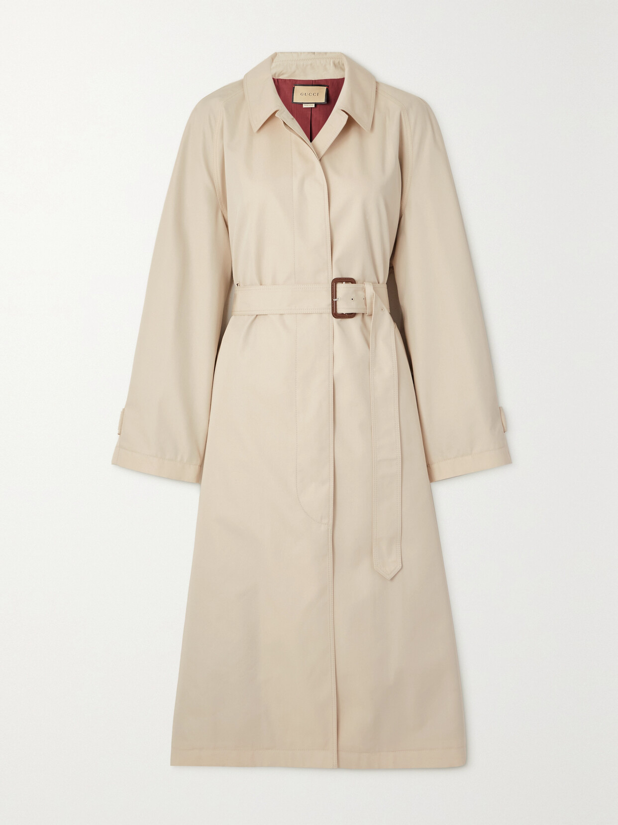 Gucci Belted Cotton-blend Twill Coat