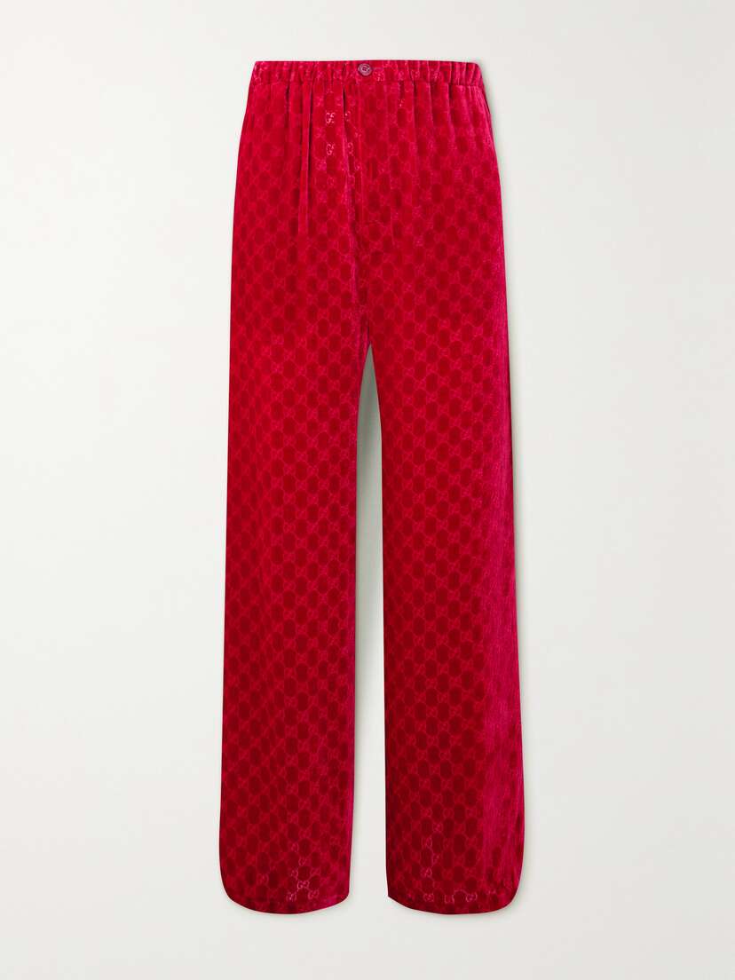 Gucci Velvet Straight-leg Pants
