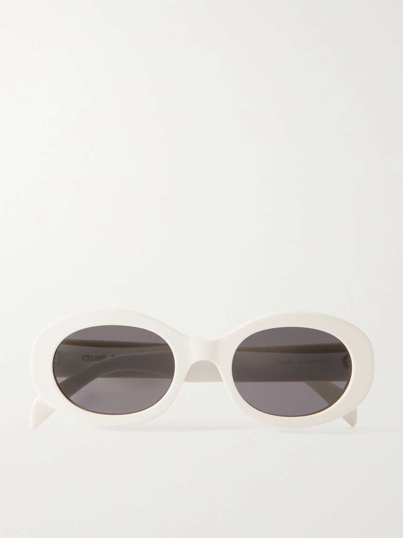 CELINE Eyewear Triomphe Oval-frame Acetate Sunglasses