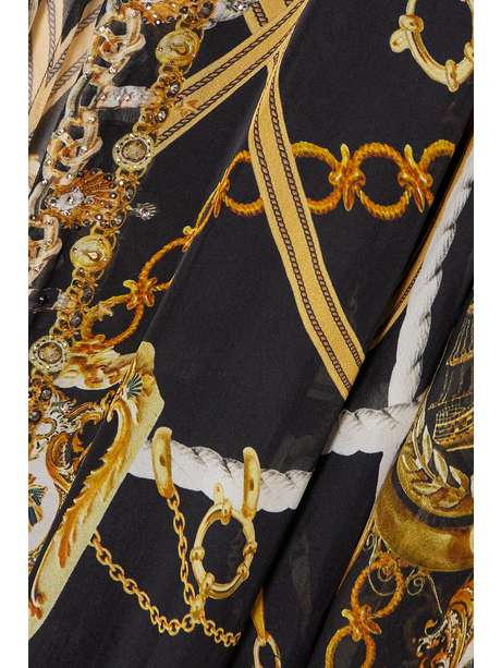 CAMILLA Embellished printed silk-chiffon robe | NET-A-PORTER
