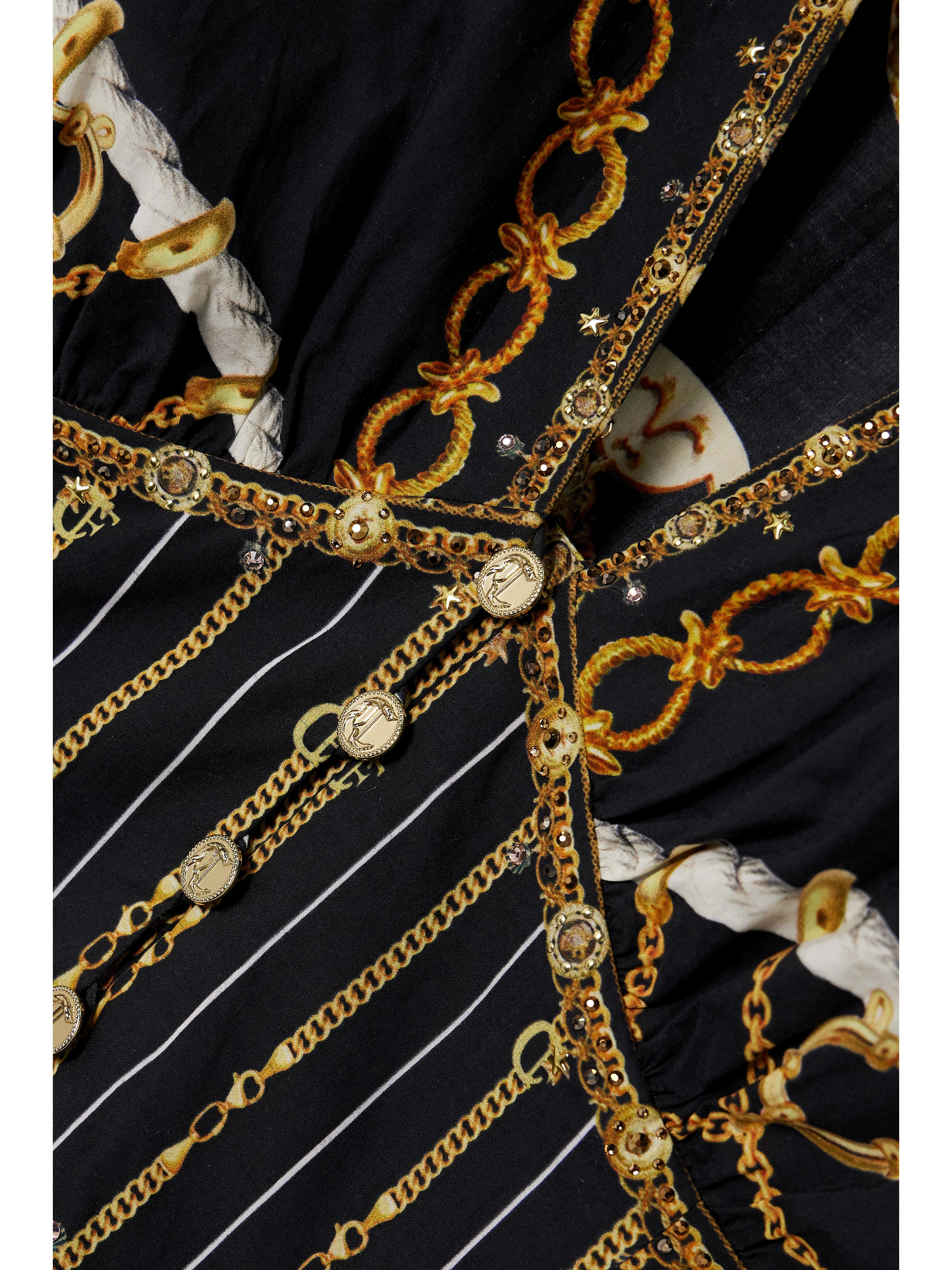 Camilla Crystal-embellished printed organic cotton-poplin shirt dress thumbnail