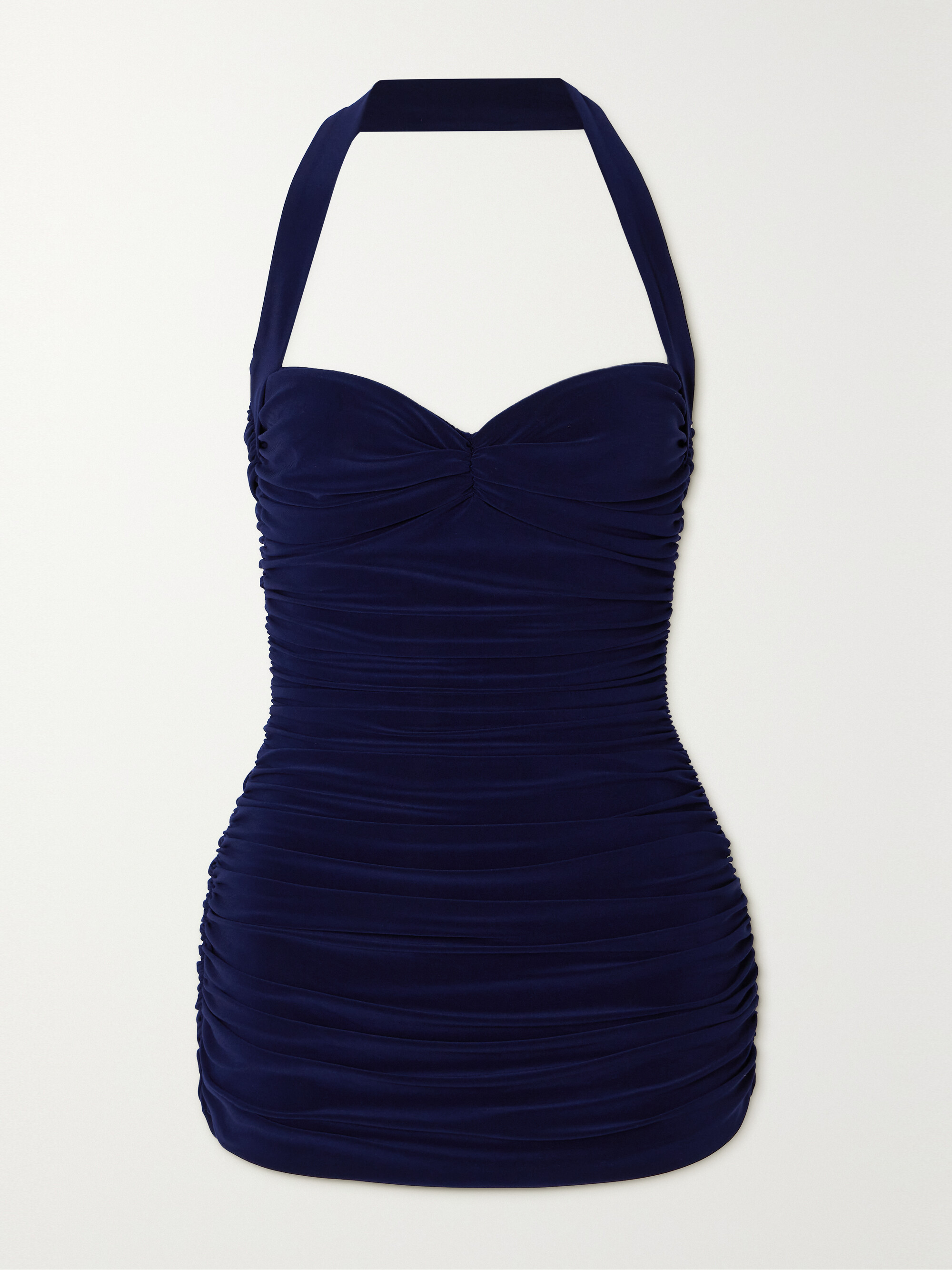 Norma Kamali Bill Mio ruched halterneck swimsuit