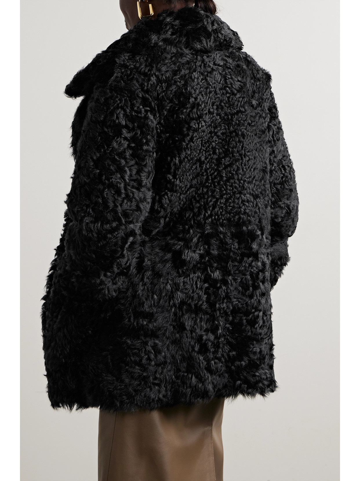 Dodo Bar Or Hunter Shearling Coat In Black