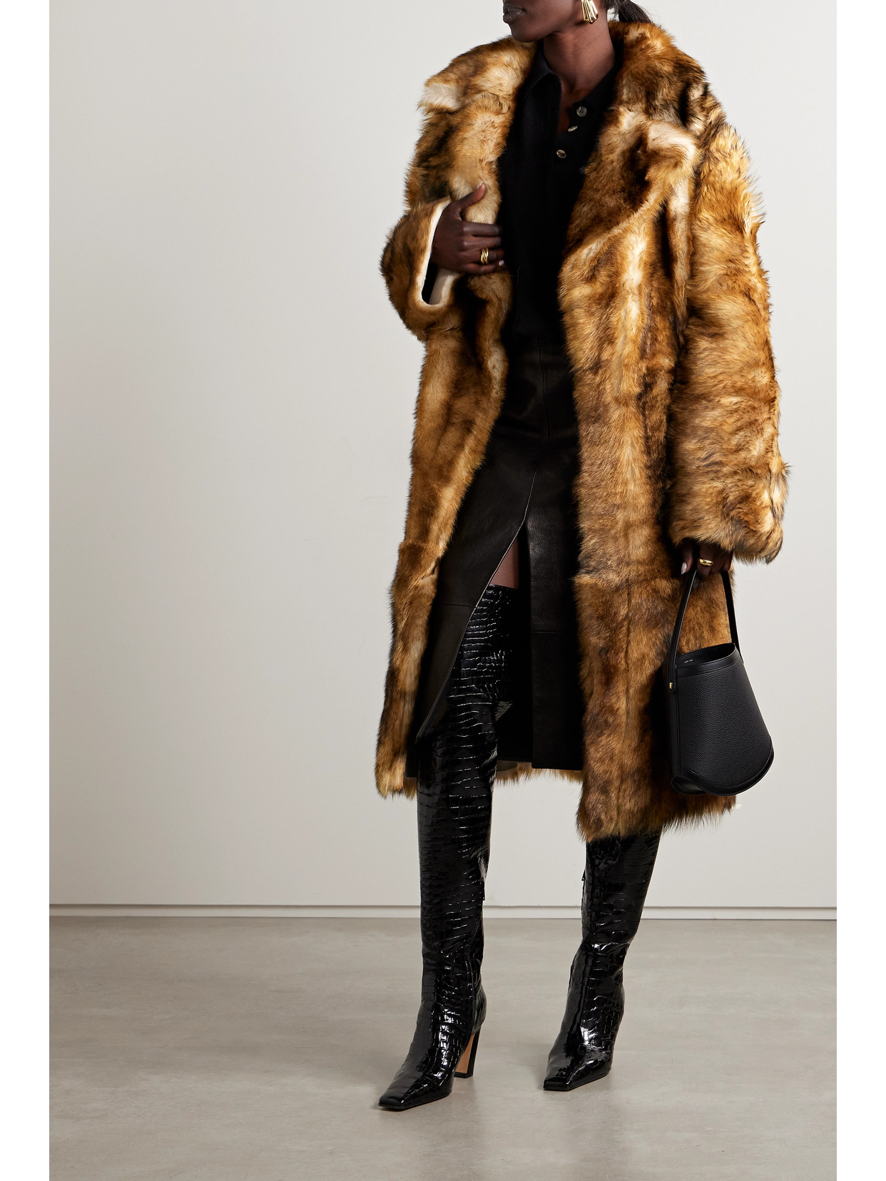 Dodo Bar Or Lidor Shearling Coat In Brown