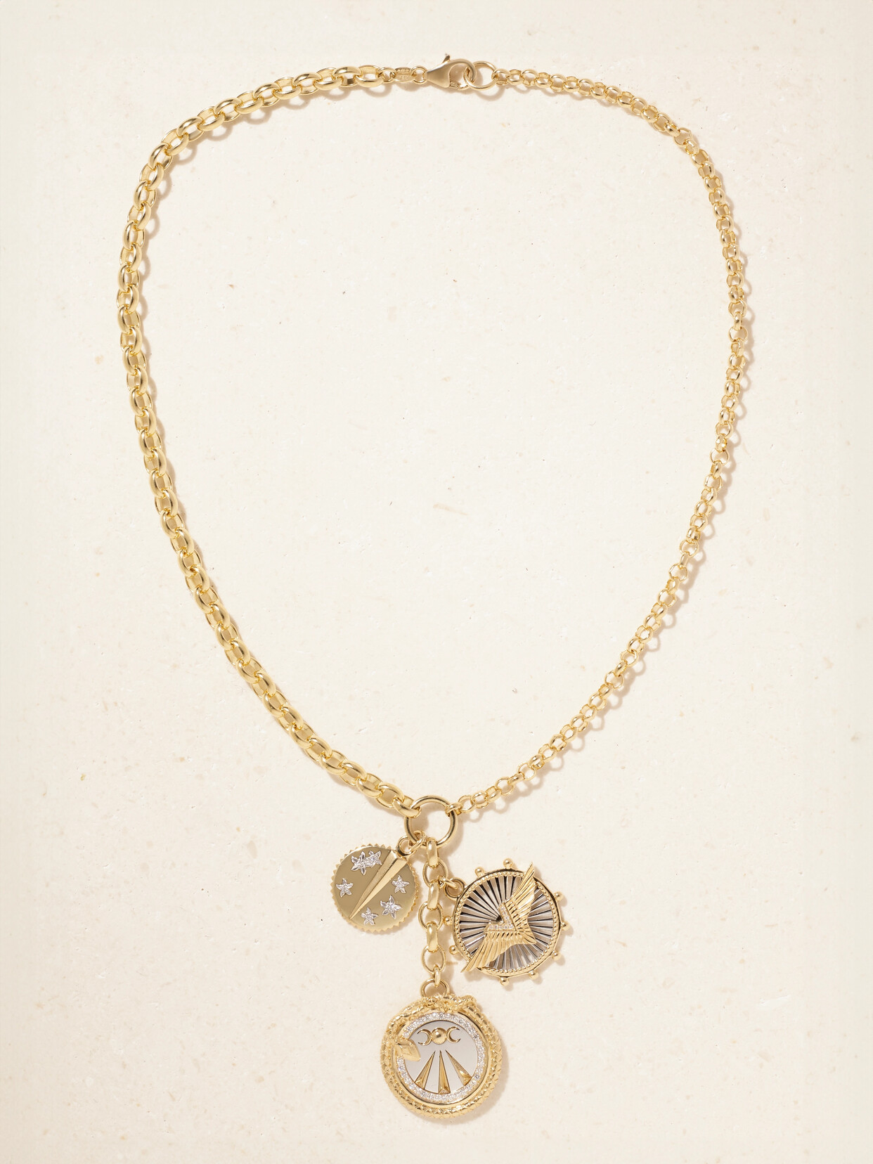 Foundrae Wholeness, Passion & Resilience 18-karat Yellow And White  Diamond Necklace