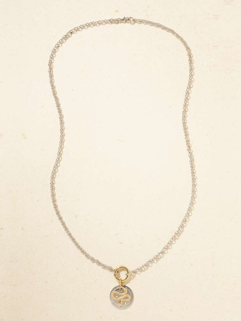 Foundrae Wholeness 18-karat Yellow And White Gold Diamond Necklace