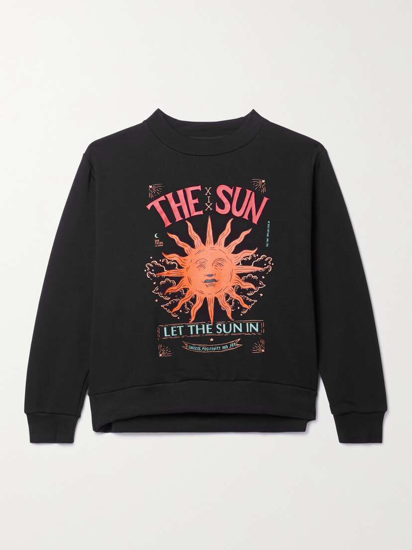 Farm Rio Printed Jersey Sweatshirt