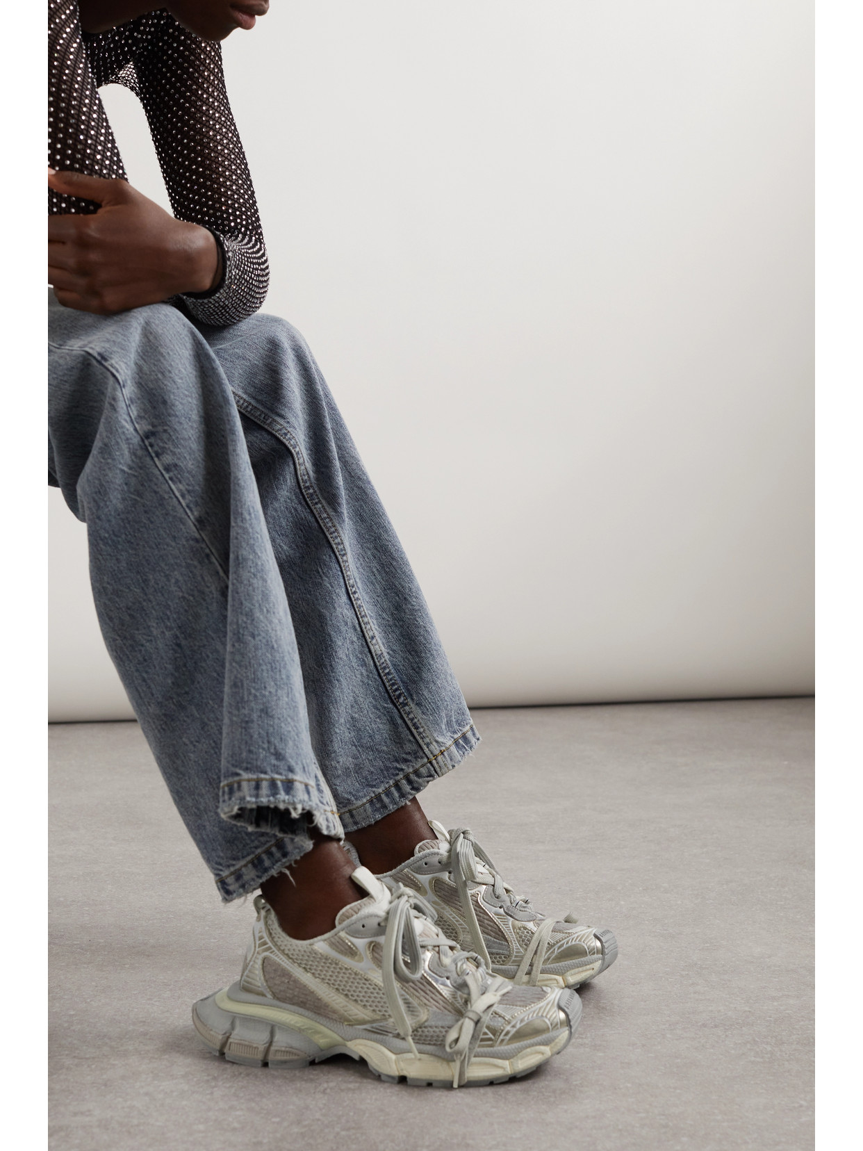 3Xl Mesh And Rubber Sneakers