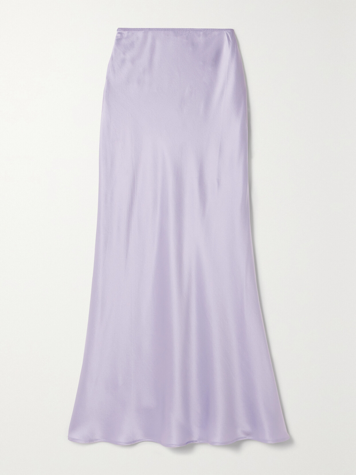Reformation Layla Silk-charmeuse Midi Skirt - Purple