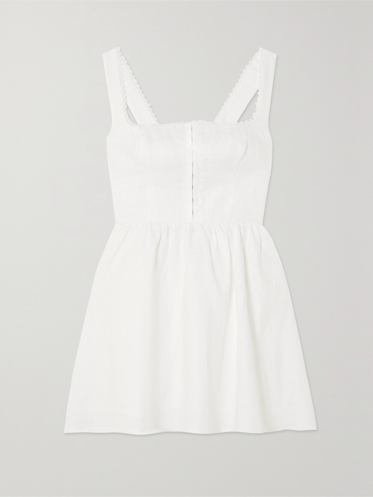 Reformation Sheri Linen Mini Dress - White