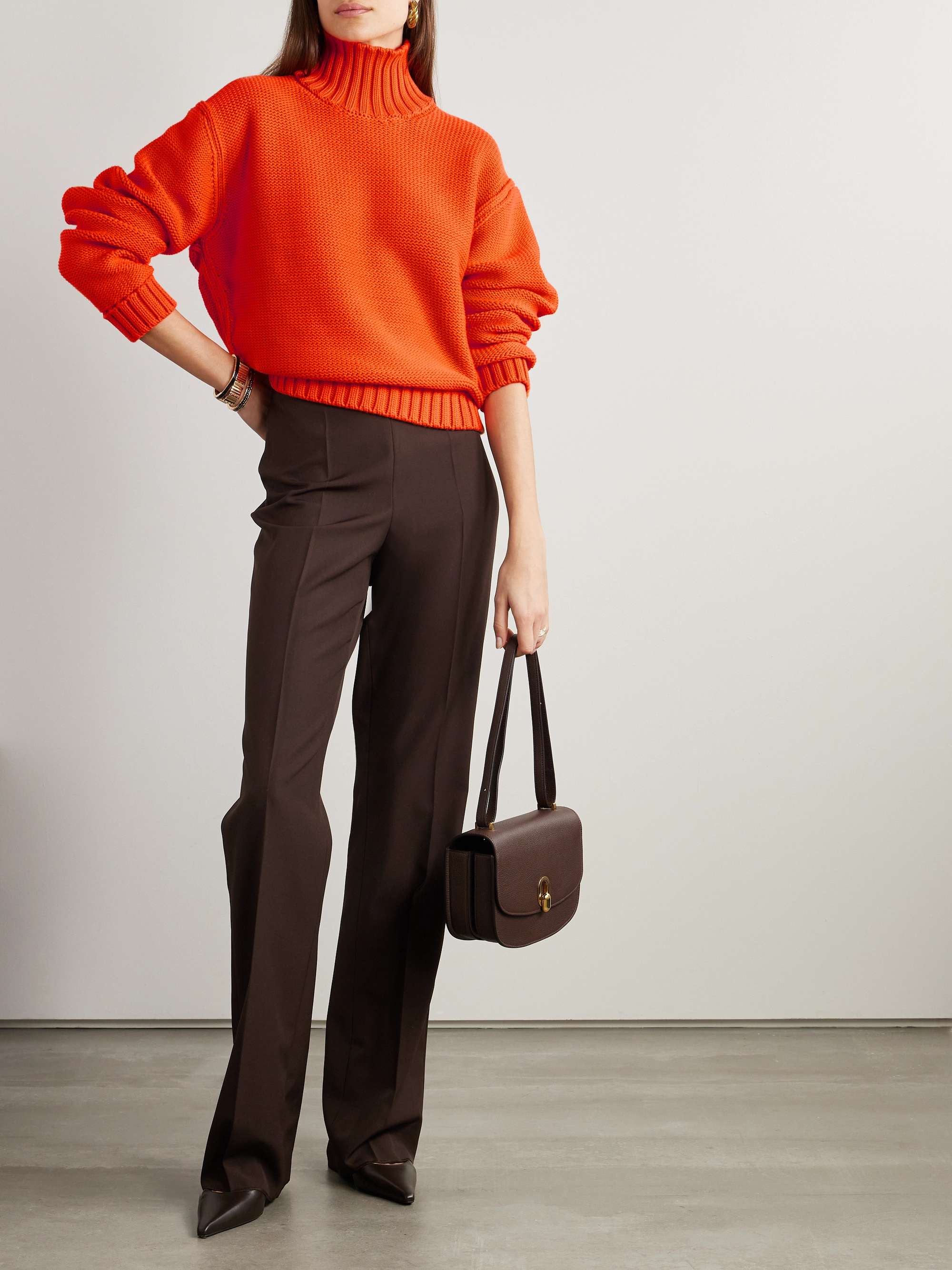 FERRAGAMO Cotton-blend turtleneck sweater | NET-A-PORTER