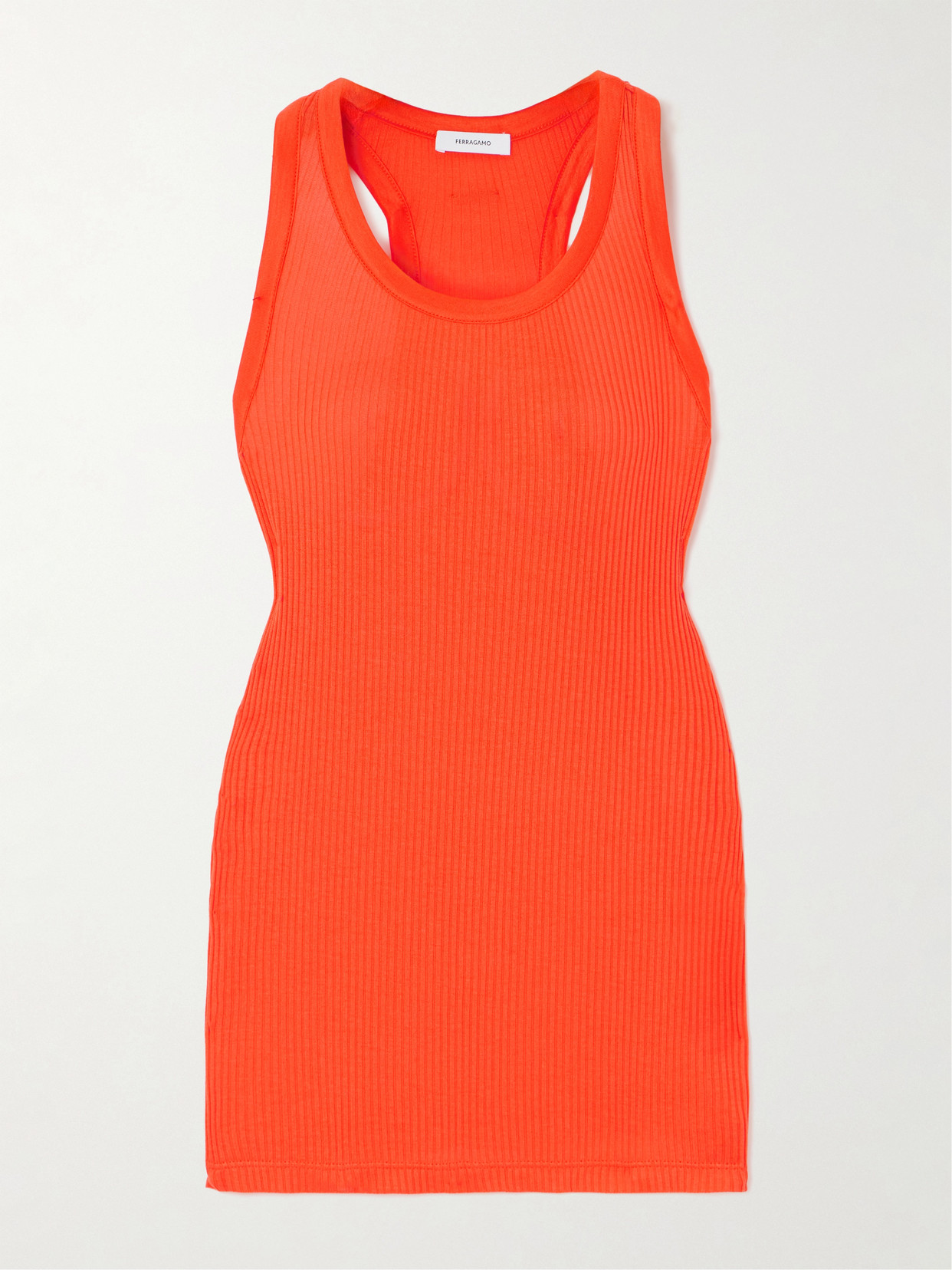 Ferragamo - Ribbed Jersey Tank - Orange