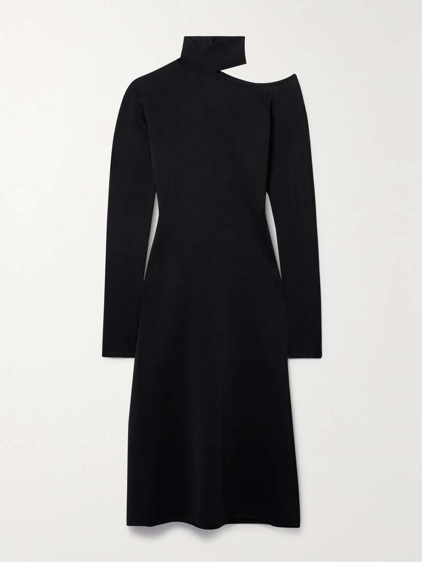 Ferragamo Cutout Stretch-knit Midi Dress - x large