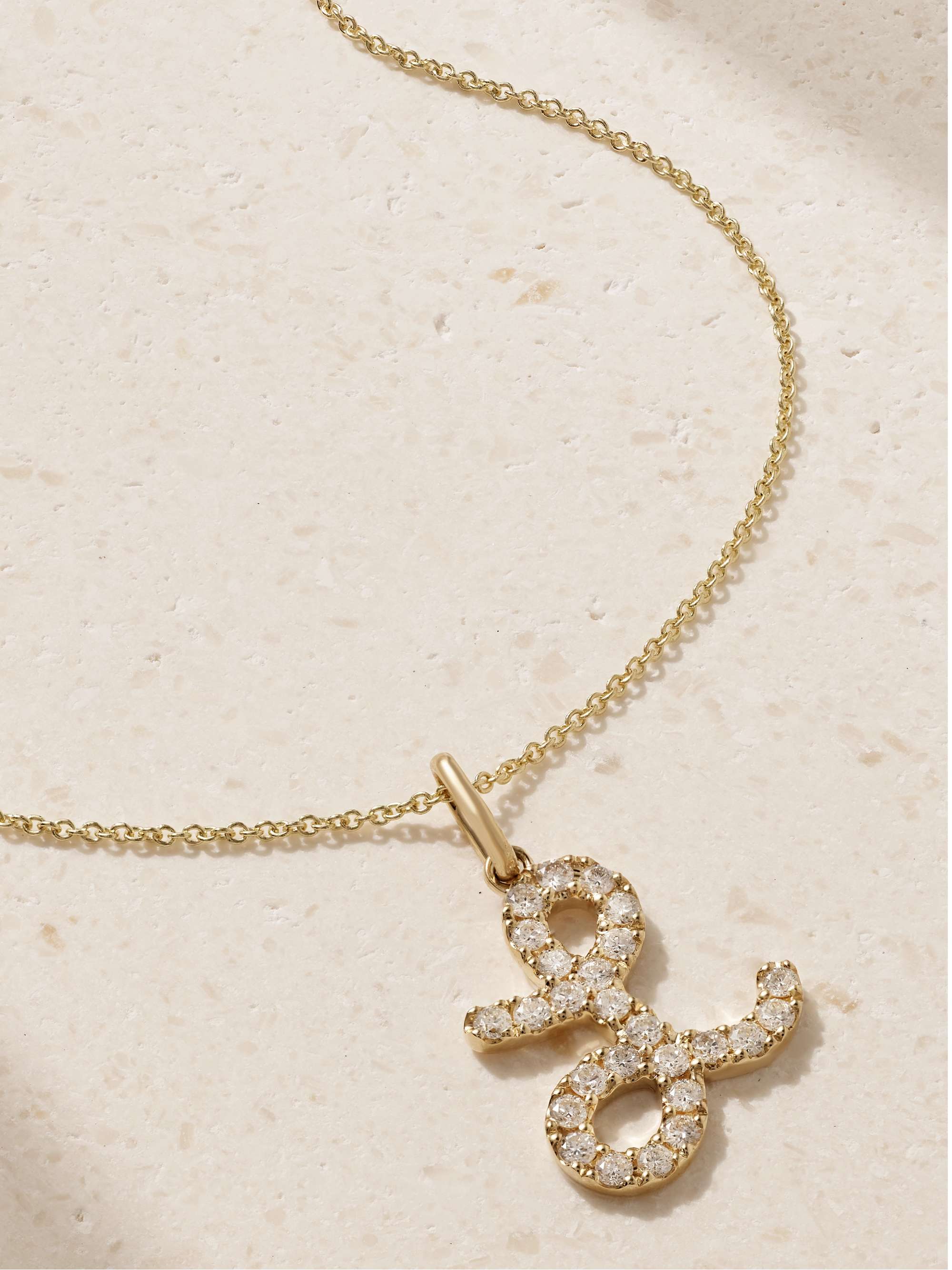 SYDNEY EVAN Initial 18karat gold diamond necklace NETAPORTER