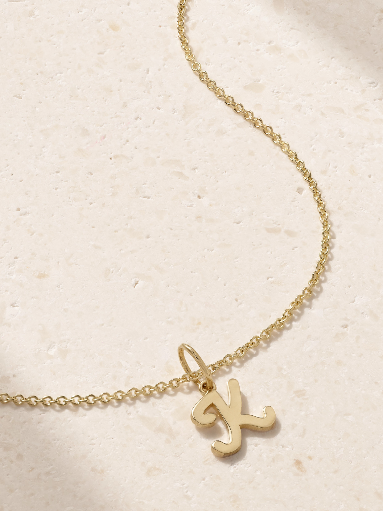 Sydney Evan Pure Initial 14-karat Gold Necklace