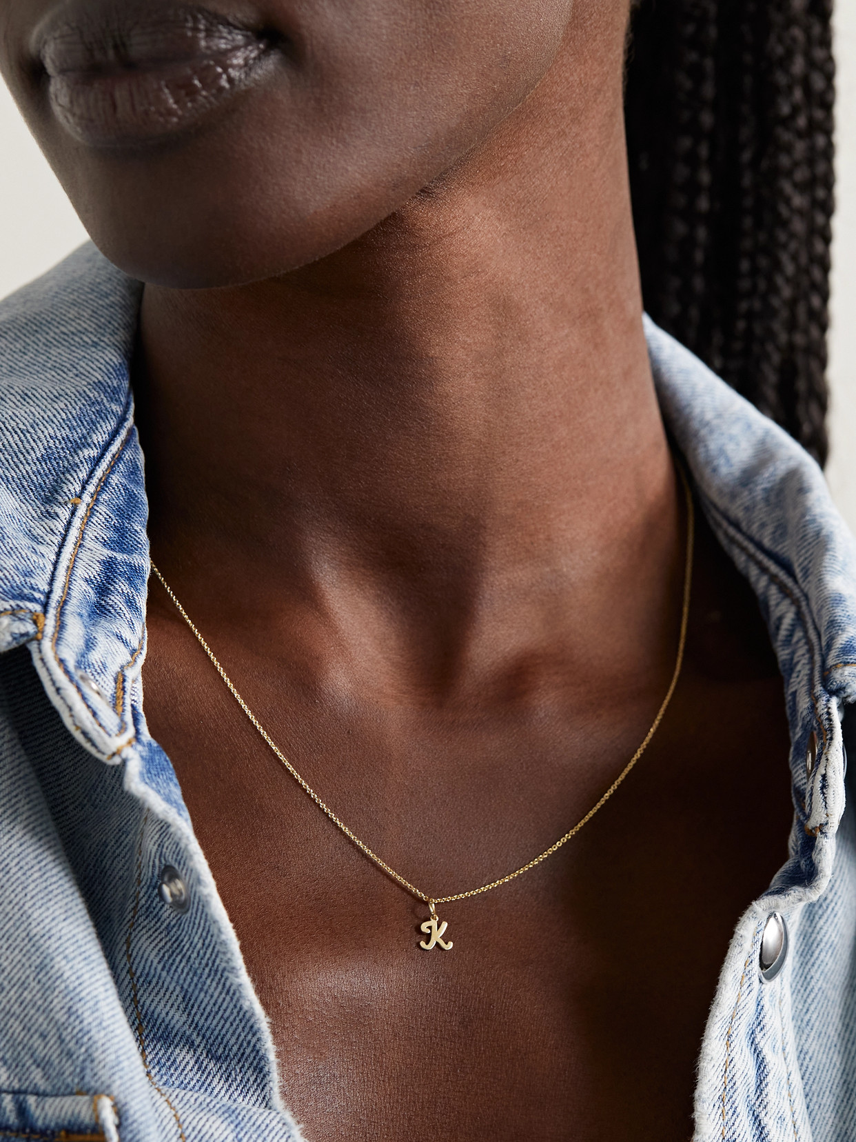 Sydney Evan Pure Initial 14-karat Gold Necklace In Gold