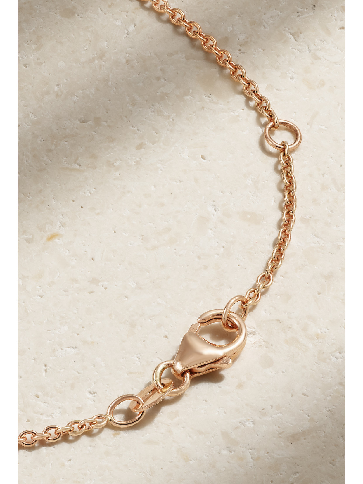 Shop Diane Kordas Evil Eye 14-karat Rose Gold, Diamond And Sapphire Anklet